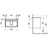 Laufen Val Тумба с раковиной, 63.5х39х53см, подвесная, с 2 ящиками, цвет: белый матовый