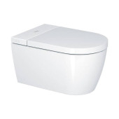 Duravit Starck F Plus Унитаз подвесной, безободковый, с сиденьем Sensowash, инсталляцией и клавишей с системой автосмыва, с покрытием Hygieneglaze, цвет: белый. 612000012002360,  2510092096,  WD1039000060,  WD5013012060