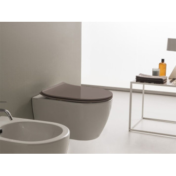 Сиденье для унитаза, Scarabeo, Moon/Glam, шг 360-505, цвет-песочный матовый (Sand matt)