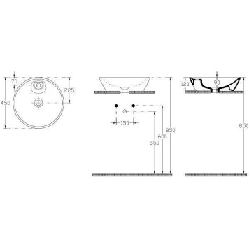 Allen Brau Fantasy Раковина 45 см, цвет: белый 4.11018.20-1