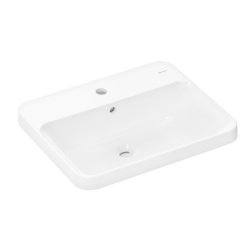 HG 60 162 450 Xuniva Q Раковина встраиваемая 550х450 с отверстием под смеситель и переливом, белый 60162450