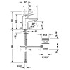 Duravit Wave Смеситель для раковины, 1 отв., с донным клапаном, цвет: хром. WA1010001010