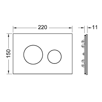 TECEloop modular Лицевая панель стекло, цвет: кофейный. 9240678-1