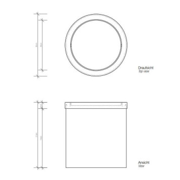 Decor Walther DW 125 Корзина для бумаги 20xh21см, с крышкой, напольная, цвет: черный матовый-1