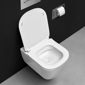 Antonio Lupi Komodo Унитаз подвесной безободковый,54х36х26h см, с сиденьем микролифт, цвет: белый глянец-4