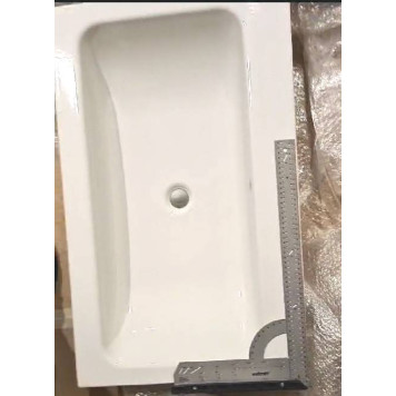 Bette One Раковина встраиваемая на столешницу 80times;49.5times;13см, без отв., с переливом, сталь, цвет: белый. A139-000 УЦЕНКА-2