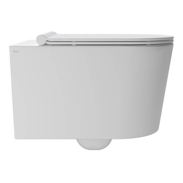 Alice Form Унитаз 50х35см., подвесной, безободковый, с сиденьем и крышкой с микролифтом, с набором для крепления, цвет: белый глянцевый. 22300101SET-3