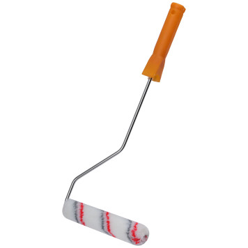 Валик полиакрил. мини Профи, белый с серой и красной полосками, диам. 15/35 мм, ворс 10 мм, 150 мм-1