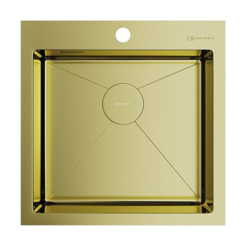 Omoikiri Akisame 51-LG Кухонная мойка нерж. сталь 51x51 см, цвет: светлое золото 4973439