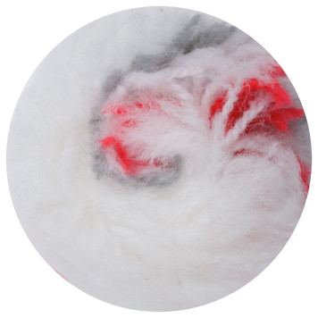 Валик полиакрил. мини Профи, белый с серой и красной полосками, диам. 15/35 мм, ворс 10 мм, 150 мм-3