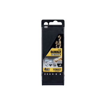 Набор сверл DeWalt 6шт COBALT металл (2-8) DT4956-3