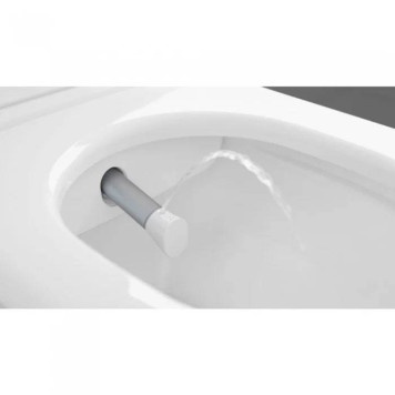 VilleroyBoch Viclean Унитаз-биде 38.5х59.5х36см., подвесной, в комплекте с сиденьем, покрытие CeramicPlus, цвет: альпийский белый. V0E100R1-9