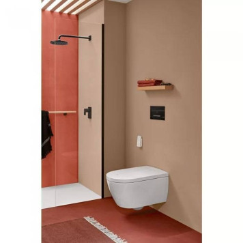 VilleroyBoch Viclean Унитаз-биде 38.5х59.5х36см., подвесной, в комплекте с сиденьем, покрытие CeramicPlus, цвет: альпийский белый. V0E100R1-13
