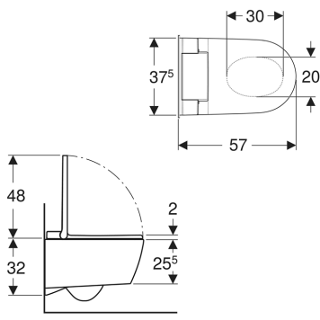 Geberit AquaClean Sela Унитаз-биде подвесной, KeraTect, цвет: белый. 146.220.11.1-1