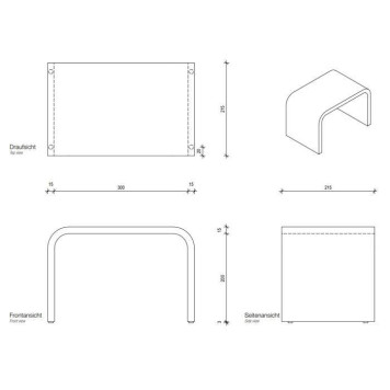 Decor Walther Stone SCH Подставка 24.5x33x21.5см, напольная, цвет: белый. 0974350-1