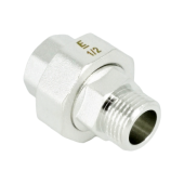 Сгон американка, ELSEN, TIN латунь, прямой, НВ, 1/2, 1/2, с плоским уплотнением, CN