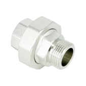 Сгон американка, ELSEN, TIN латунь, прямой, НВ, 3/4, 3/4, с плоским уплотнением, CN