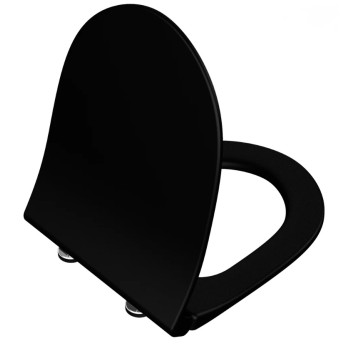 120-483-009 Sento тонкое дюропластовое сиденье микролифт, цвет Матовый черный 120-483-009