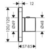 Axor Citterio E, Термостат 12 x 12, скрытый монтаж, внешняя часть, цвет: хром