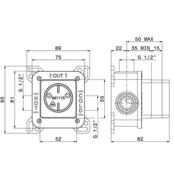 Newform Встраиваемая часть смесителя однорычажного 1/2. 10841.00.000-1