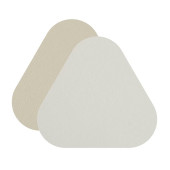 ADJ Костер 12x12см., треугольный, натуральная кожа, цвет: белый/панна котта ADJ Костер 12x12см., треугольный, натуральная кожа, цвет: белый/панна котта