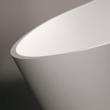 Gruppo Treesse Alma Ванна отдельностоящая 175х80х55 см, с сливом-переливом и сифоном, Solid Surface, цвет: белый глянцевый-2