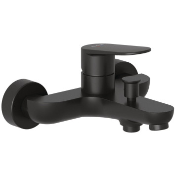 Kludi 326913975 X1 oднорычажный смеситель для ванны и душа, черный матовый 326913975