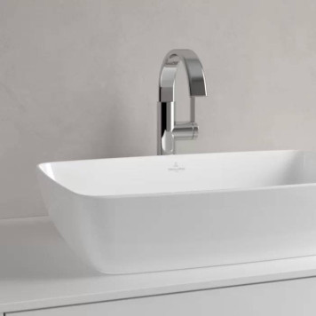 VilleroyBoch Artis Раковина 58х38.5х12.5см., накладная, без отв., без перелива, TitanCeram, цвет: альпийский белый. 41725801-9