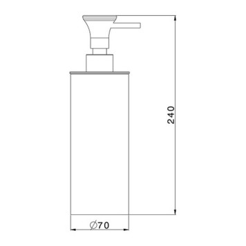 Cisal Vita Дозатор для мыла, из композита, настольный, цвет: белый матовый/черный матовый-1