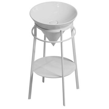 Kerama Marazzi Круглая полка CONO встраиваемая 43.1см, цвет: белый глянцевый-2