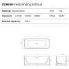 Dea Design Soul Ванна 170х70х60см., отдельностоящая, Solid Surface, цвет: White №18. DD8658 1700 18