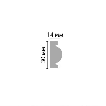 Молдинг гладкий DECOMASTER D1157ДМ (30*14*2000мм)-1