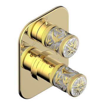 THG Hirondelles Gold Stamped Смеситель для душа, встраиваемый, термостатический, цвет: Polished gold. G00-A00-5500AE, A4L-F01-5500BE