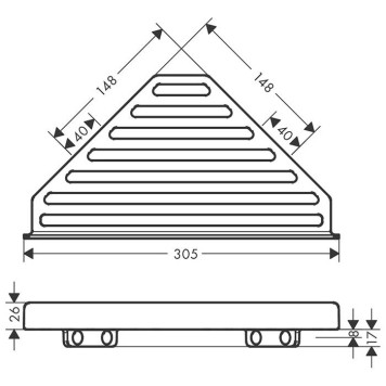 Hansgrohe AddStoris Угловая корзинка, цвет: черный матовый. 41741670-3