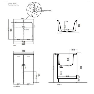 Kerasan Aquadom Раковина 60х60 см, без отв., цвет: белый-1