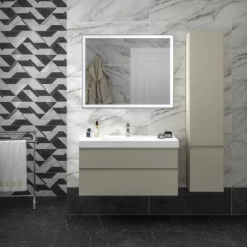 Kerama Marazzi Cubo Пенал подвесной, правый 165, цвет: лимо матовый-3