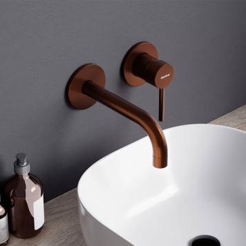 360260500 Смеситель для раковины монтируемый в стену, розовое золото-2