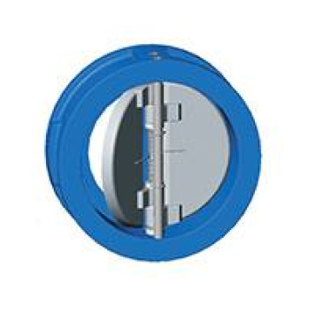 Клапан обратный двухстворчатый, межфланцевый, PN16, DN150, створки ковкий чугун