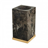3SC Palace Marmo Стакан настольный, цвет: мрамор Emperador dark/золото 24к. . PA03AEMGD