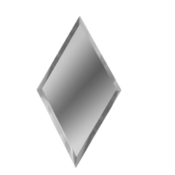 Зеркальная серебряная плитка РОМБ РЗС1-01 20х34