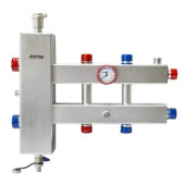 Гидроразделитель нерж. с коллектором горизонтальный, двухсторонний, 3 контура