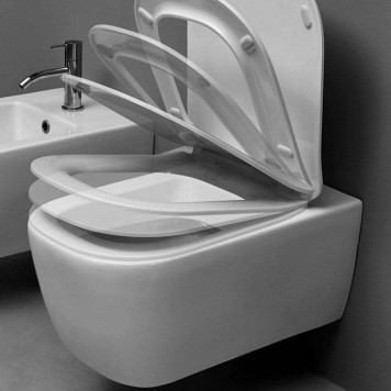 Antonio Lupi Komodo Унитаз подвесной безободковый,54х36х26h см, с сиденьем микролифт, цвет: белый глянец-5