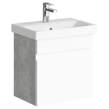 AQ SRT0105BS Smart Тумба под умывальник подвесная, с одним ящиком, бетон светлый, 500х510х350 мм SRT0105BS