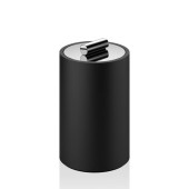 Decor Walther Black Stone DMD M Баночка универсальная 13x8см, с крышкой, цвет: черный матовый / хром. 0971364