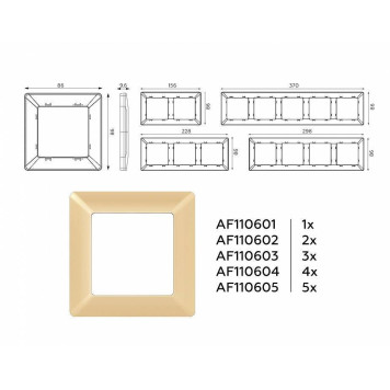 Рамка на 1 пост Ambrella Volt Line AF110601-4