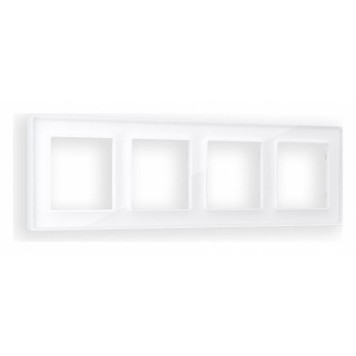 Рамка на 4 поста Ambrella Volt Platos Стекло органическое AF330104