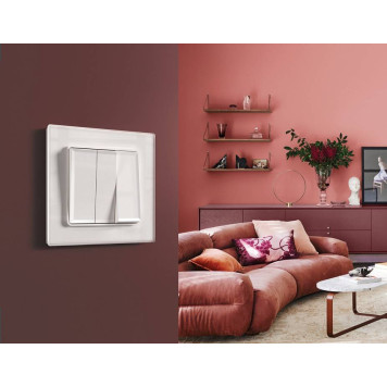 Рамка на 4 поста Ambrella Volt Platos Стекло органическое AF330104-2