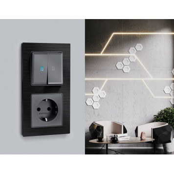 Рамка на 3 поста Ambrella Volt Platos Металл AF550503-2