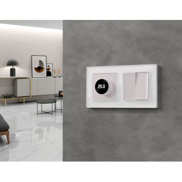 Выключатель перекрестный двухклавишный без рамки Ambrella Volt MA MA203030-2