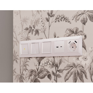 Выключатель перекрестный двухклавишный без рамки Ambrella Volt MA MA203030-3